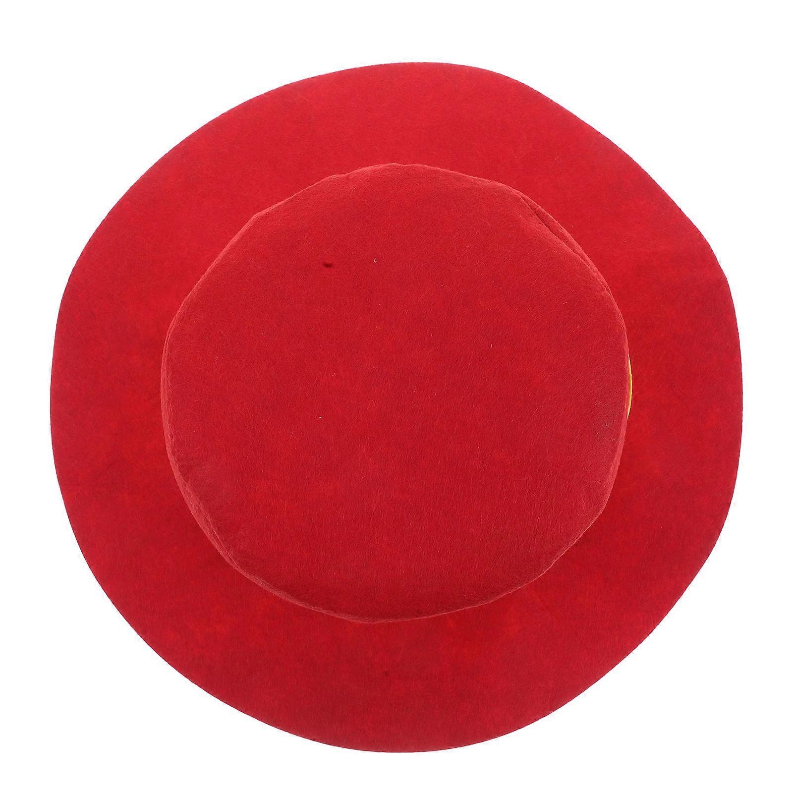 Red Felt Party Hat Conjuring Performance Hat for Decoration