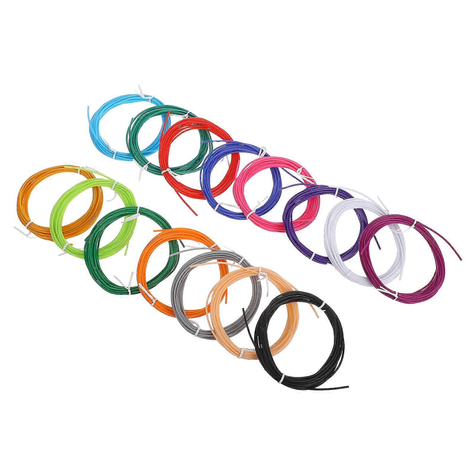 3D Pen Filament Bundle 15 Rolls Pcl Material for Printing Pen Refills