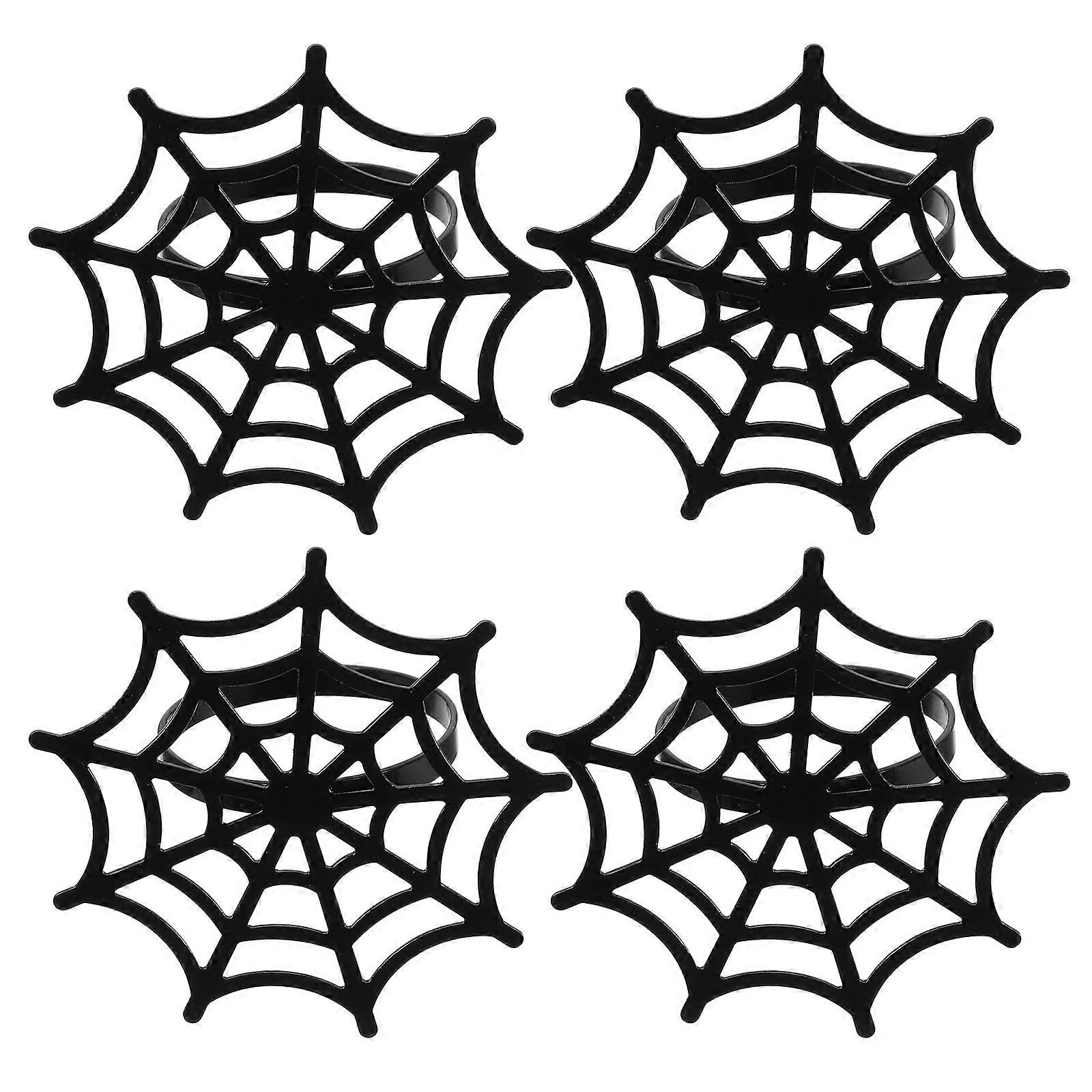 Creative Spider Web Napkin Rings for Party Use 12Pcs Halloween Theme