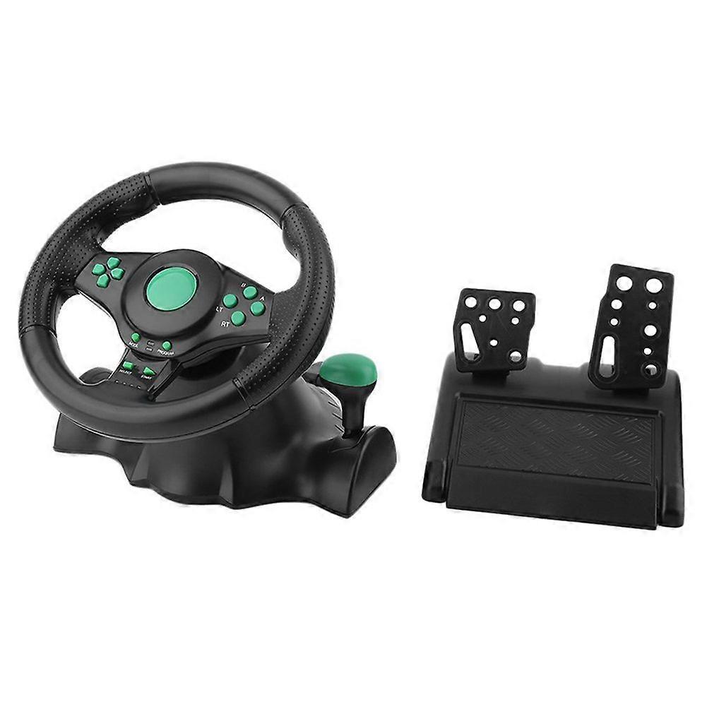 Racing Steering Wheel with Pedals, 180° Rotation and Vibration Feedback for Xbox 360 PS3 PS2 PC