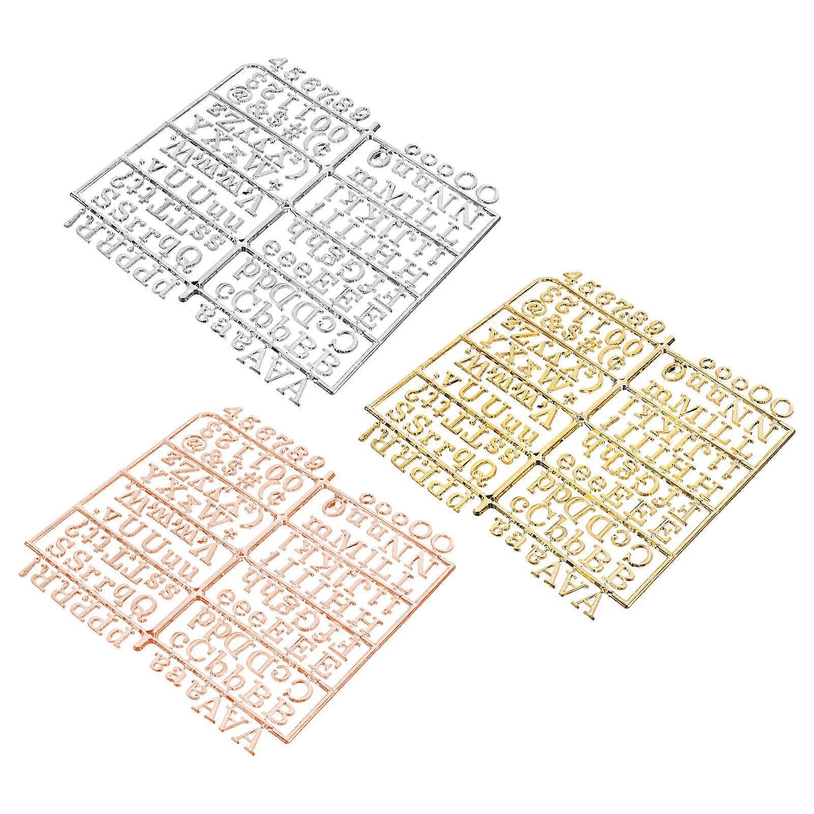 Felt Letter Board For Shop Displays Silver Plastic Text 3Pack