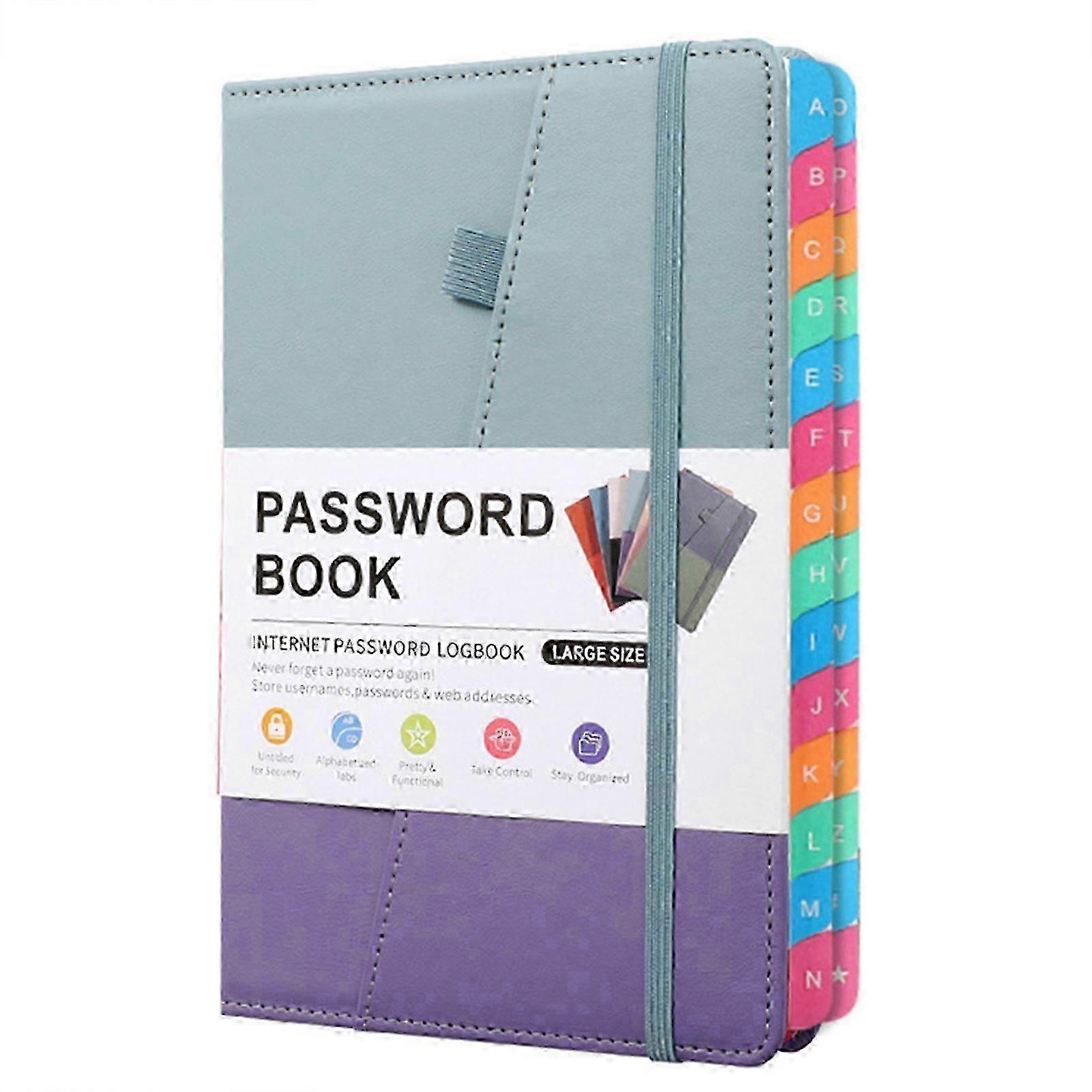 Internet Password Organizer with Colorful Alphabetical Tabs Hardcover