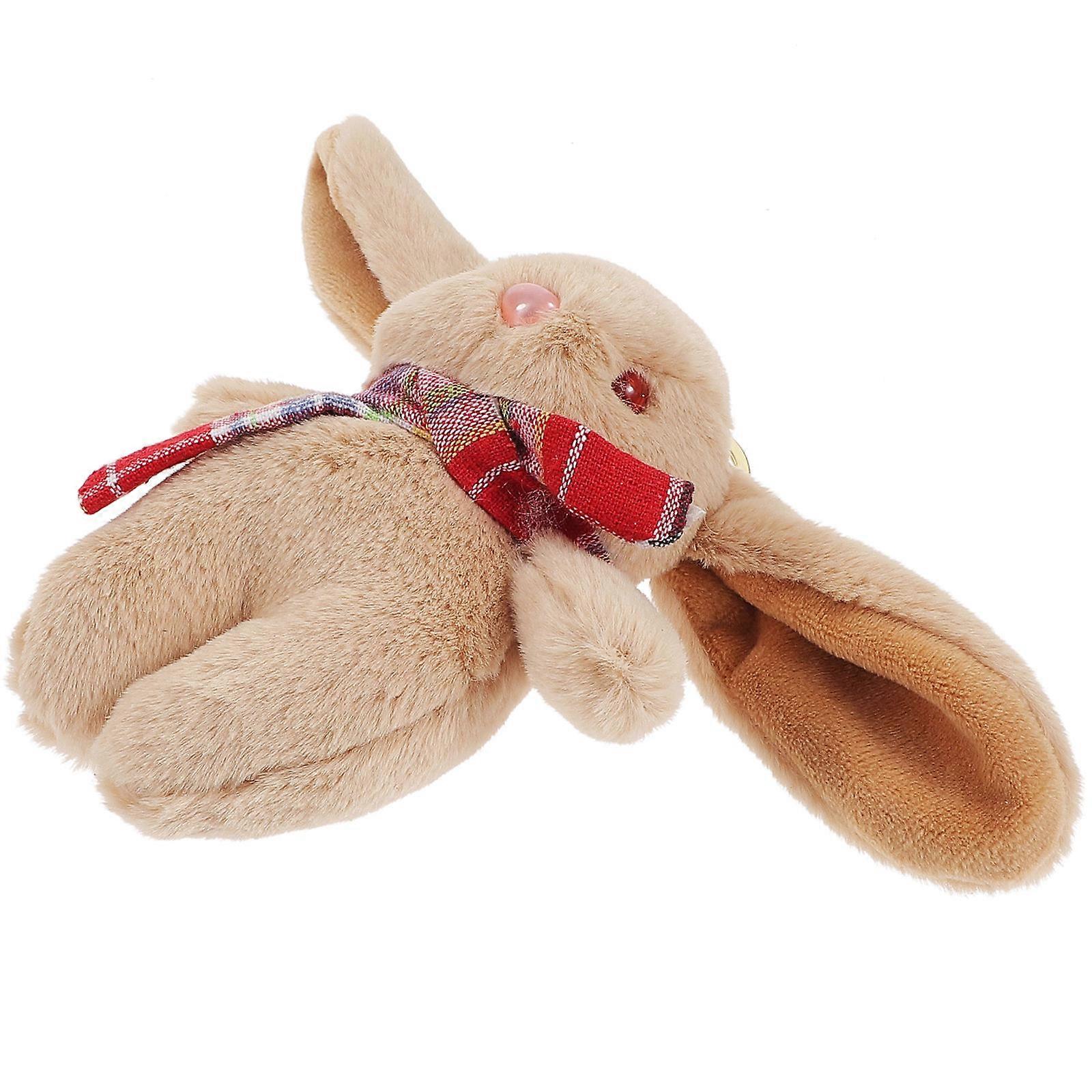 Bunny Plush Key Chains Rabbit Doll for Decoration 4Pcs Assorted Color