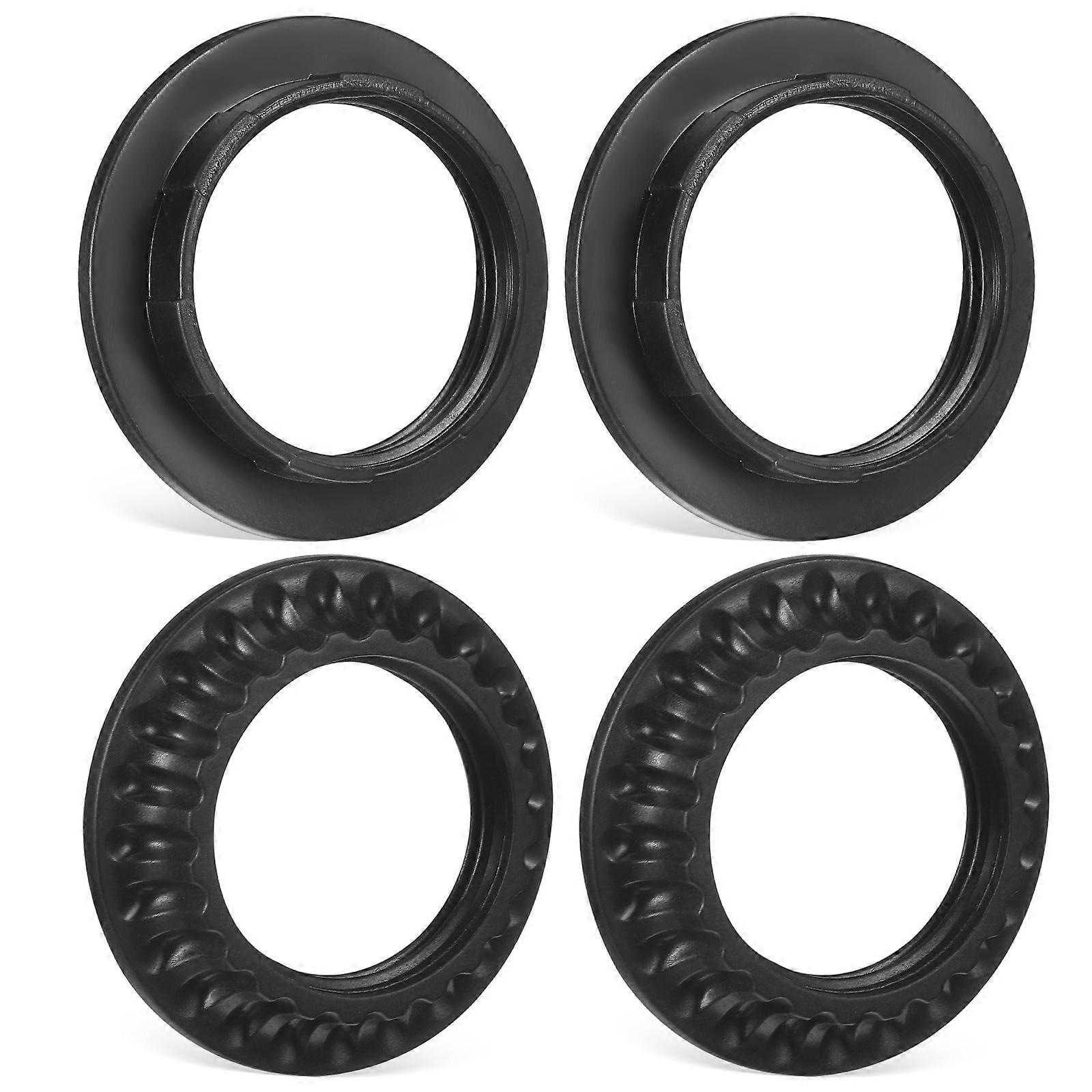 Light Socket Shade Ring for Lamp Holder Fixing 4Pcs Black Set