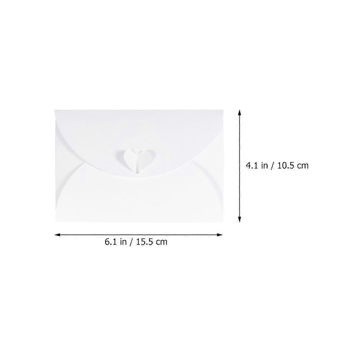 40 Pcs White Rectangular Envelopes With Greeting Ideal For Tag Storage Simple Style