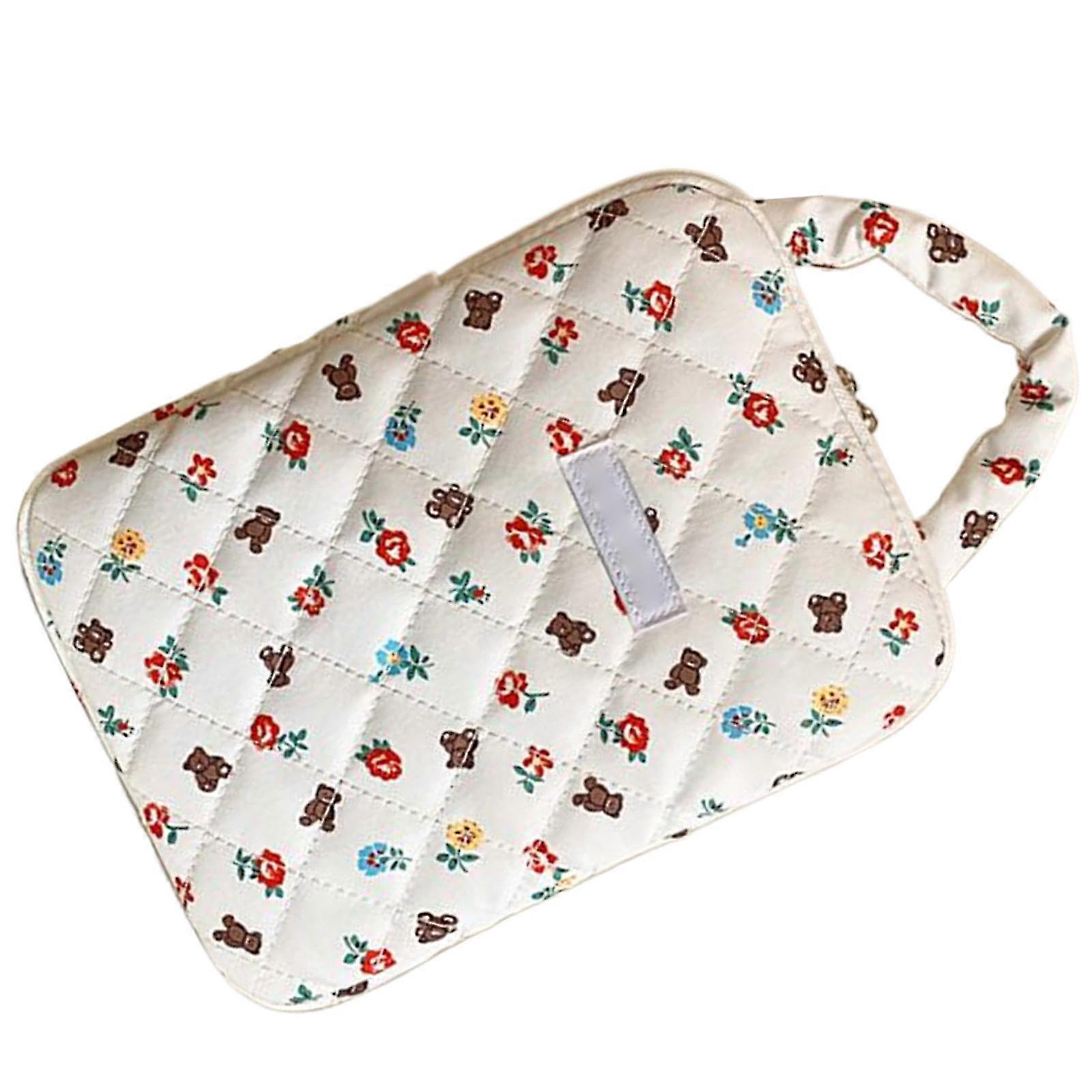 Multifunctional Storage Bag Fashionable Laptop Sleeve With Bear Print Notebook Computer Protector Case For Students Small