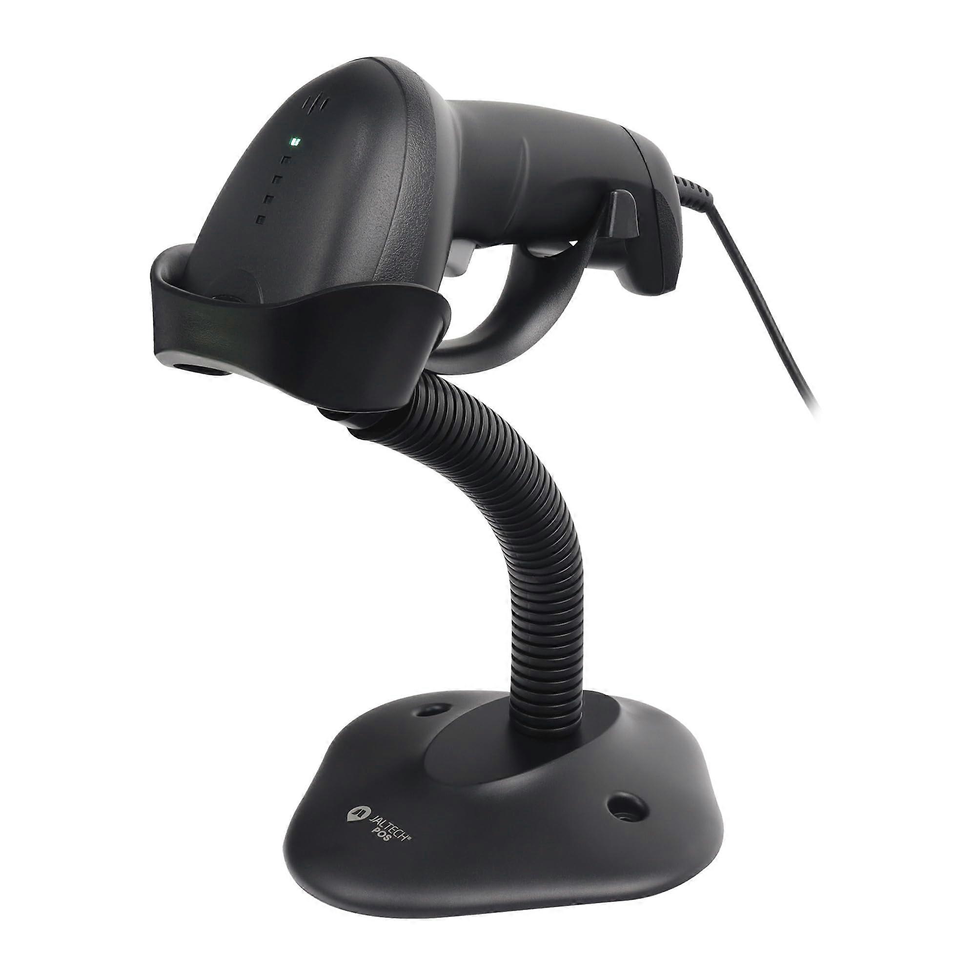 USB 2D QR Barcode Scanner with Stand, Speed CMOS Reader for POS, Retail and Inventory