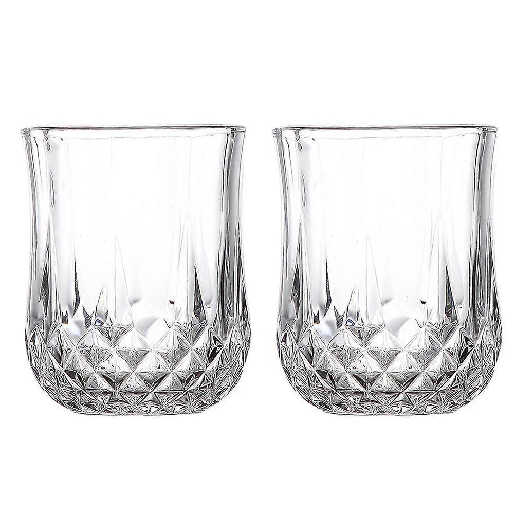 Diamond Drinking Glass for Drinking Featuring 2Pcs Transparent Glass Cups
