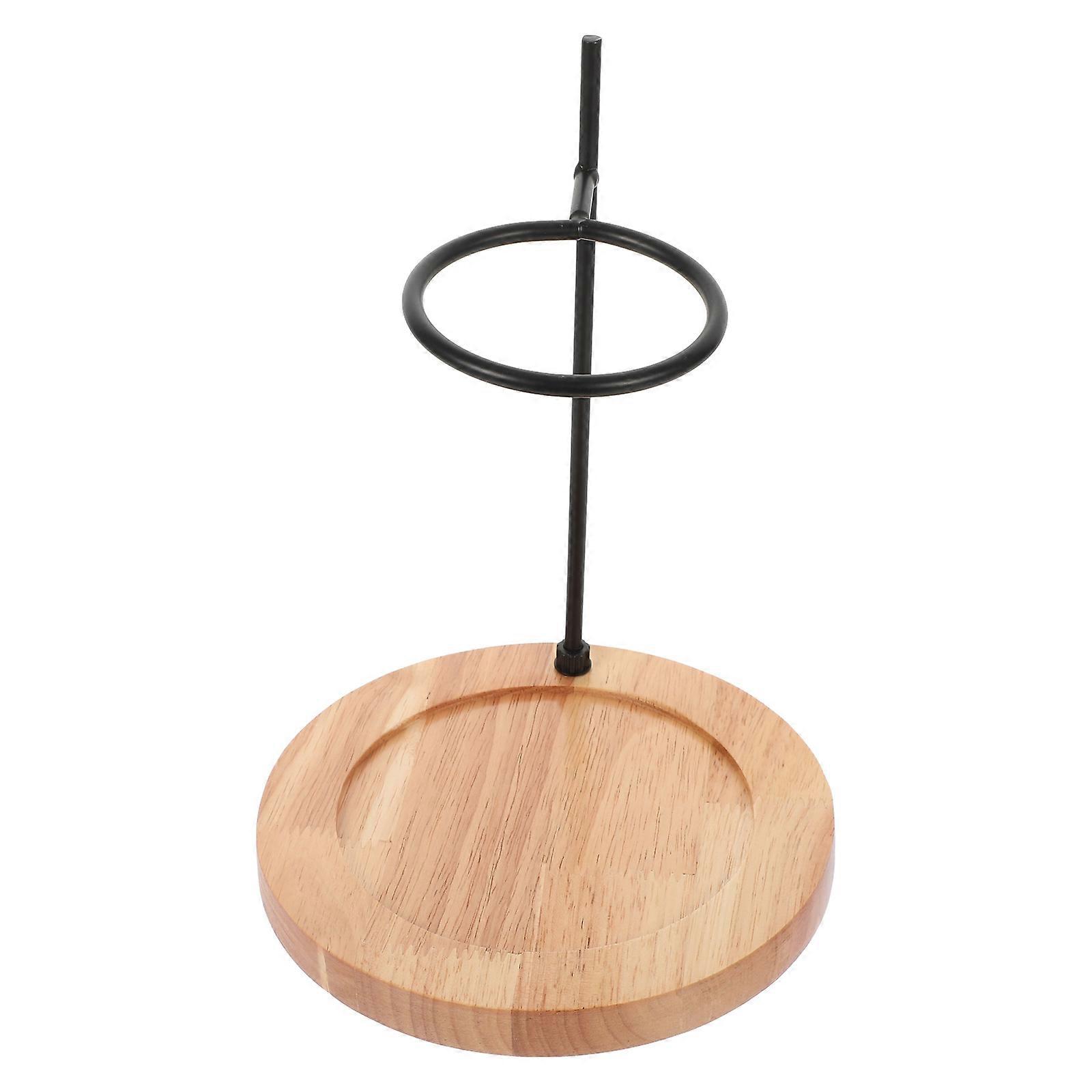 Iron Filter Cup Holder Coffee Filter Rack for Storage Wooden Multi