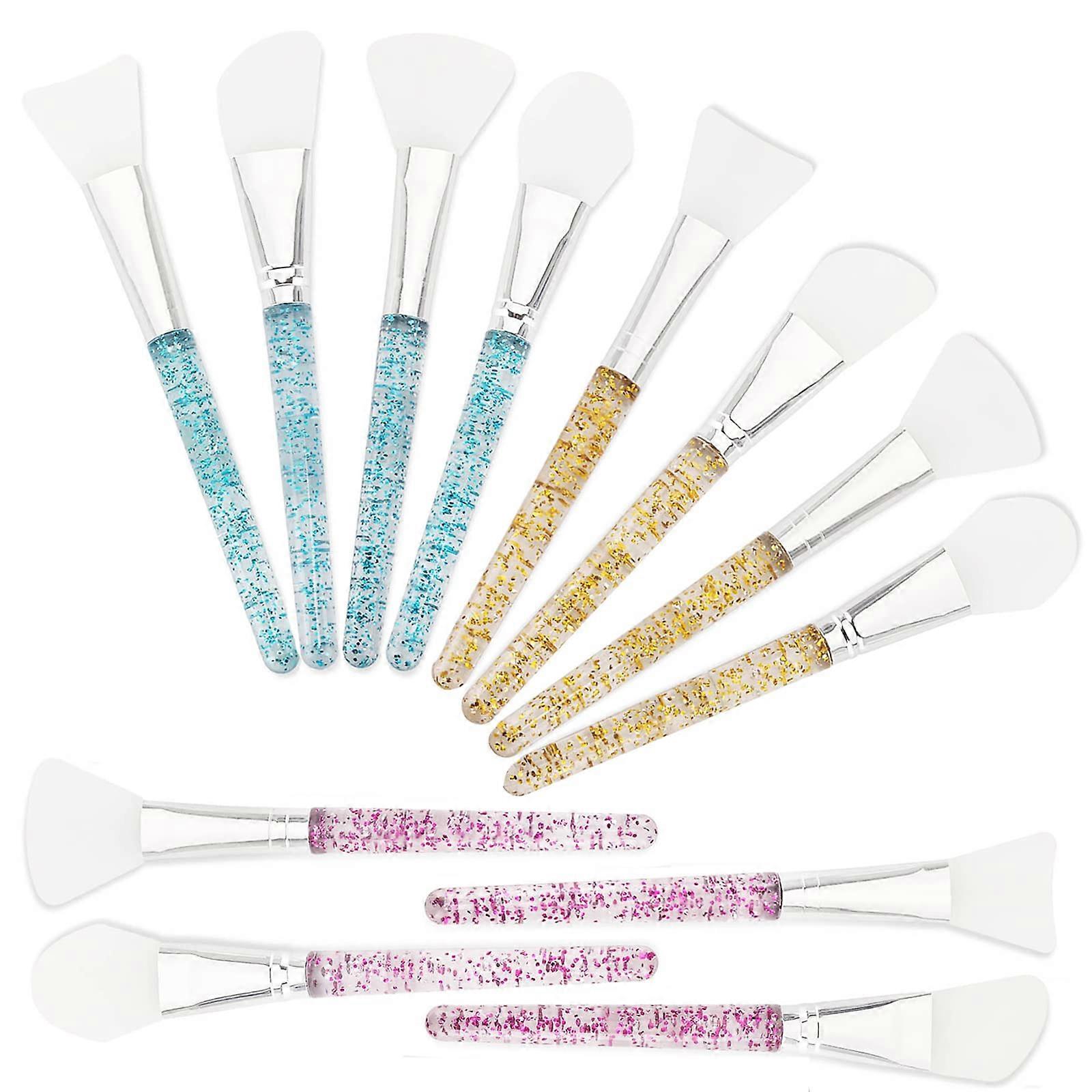 12 Pcs Silicone Face Mask Brush Applicator Set for Mud, Clay, Creams and Even Coverage