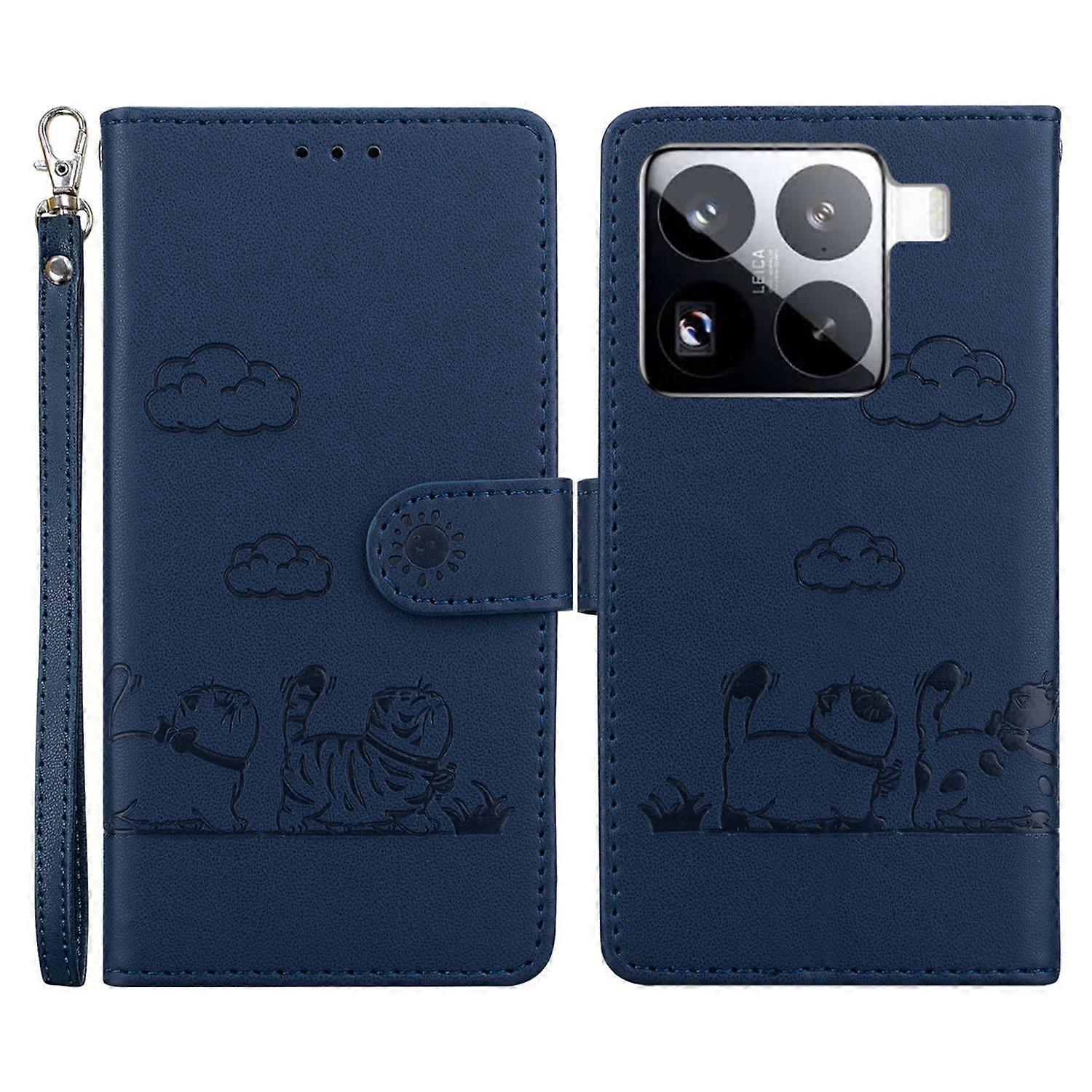 For Xiaomi 15 Pro Case RFID Blocking Kitten Pattern TPU+PU Leather Phone Cover