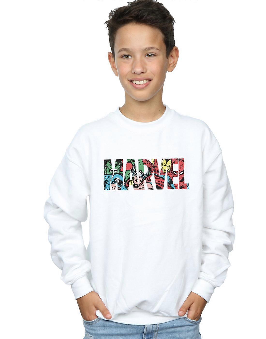 Marvel Comics Boys Logo Character Infill Sweatshirt