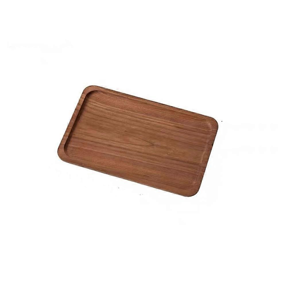 Wooden Serving Tray Solid Wood Oval Plate for Tea Dessert Snacks with Elegant Rustic Design