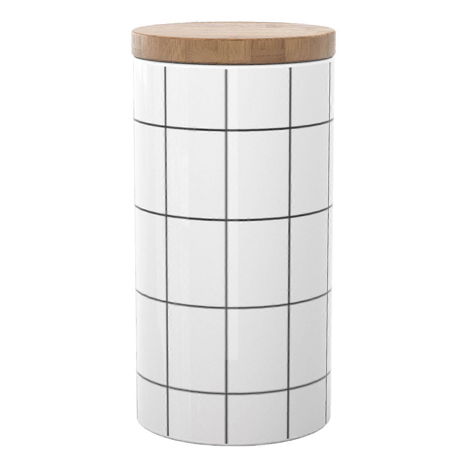 Ceramic storage box in size L with lid - Air-thick dishwasher-safe storage container for tea coffee and much more