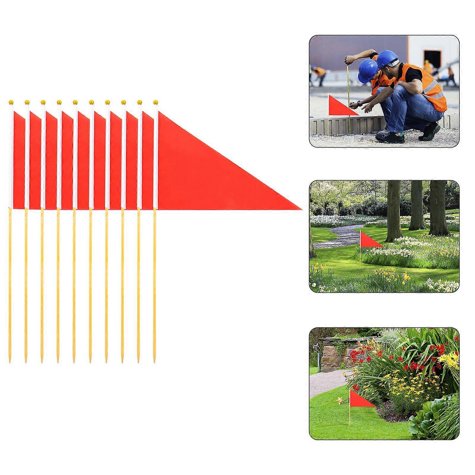 10pcs Marking Flags Lawn Flags Landscape Flags Construction Marker Flags