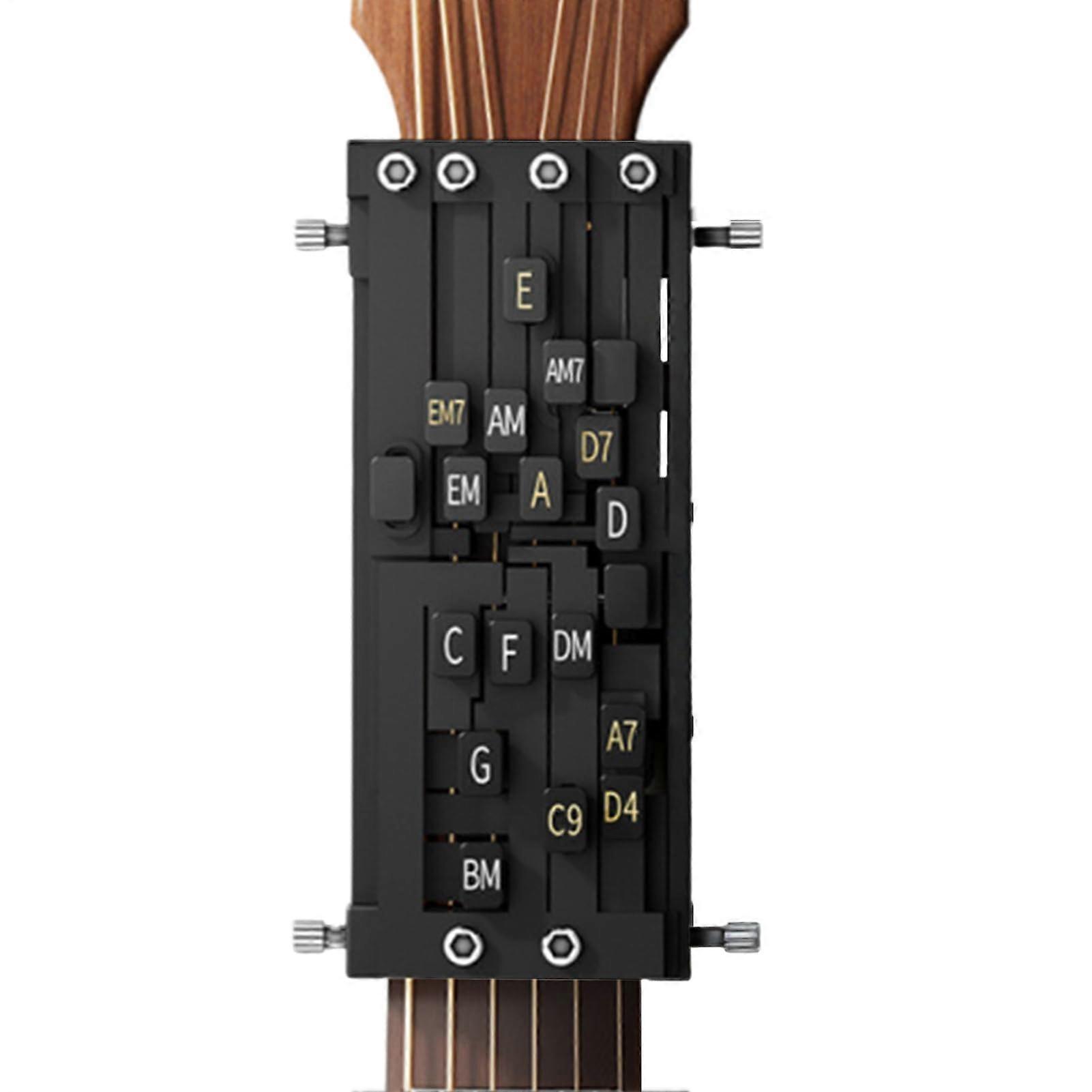 Guitar Chord Trainer with Automatic Chord Switching and Smart String Press Assist for Beginners