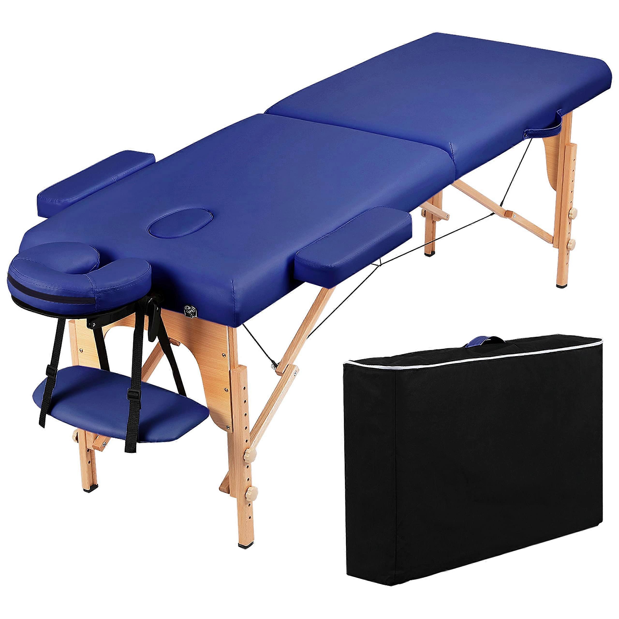 Portable Massage Table 84 Inch Height Adjustable Folding Spa Bed with Face Cradle for Salon Use