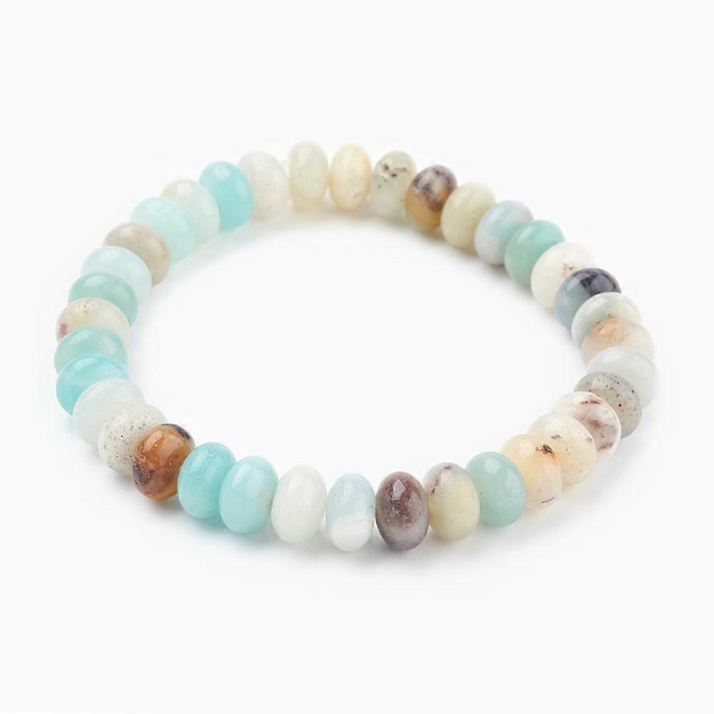 Natural Amazonite Beads Stretch Bracelets 2 inch(52mm)