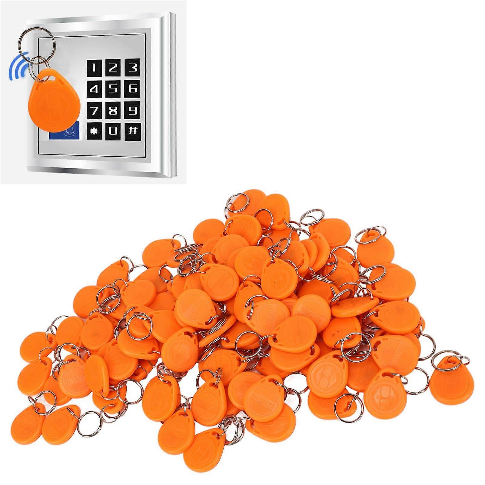 100 Pcs 125KHz Key Fobs Read Only RFID Tags for Door Access Control and Broad Compatibility