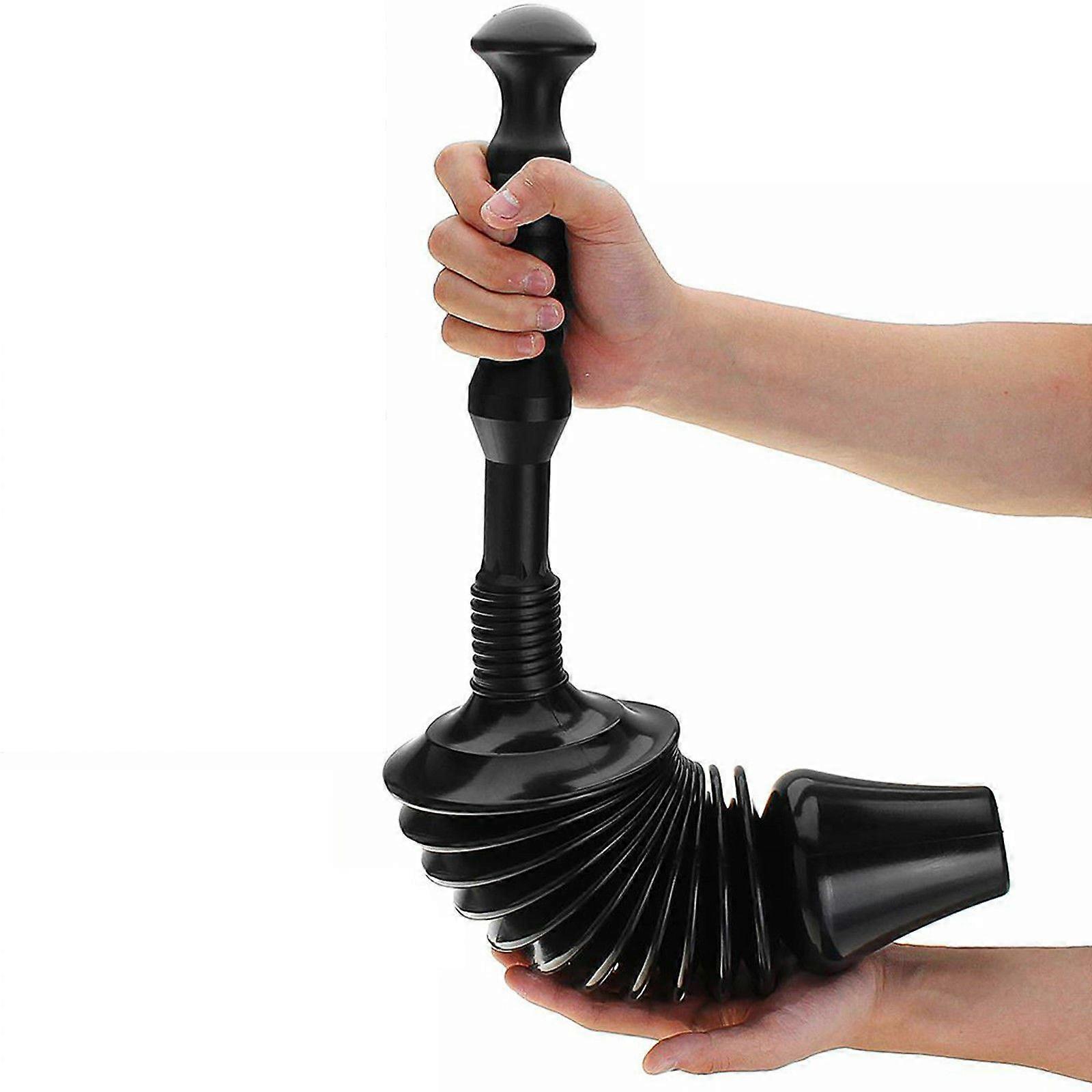 Powerful Toilet / Drain Plunger - High Pressure 8x More Power - Blockage Remover
