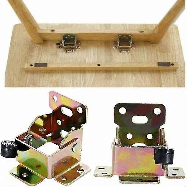 Folding Table Leg, 2 Pcs Self-Locking Hinge, Folding Table Leg Hinge, 90 Degree Self-Locking Folding