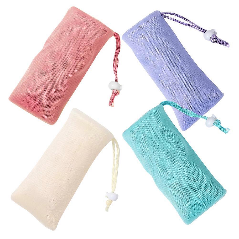 Exfoliating Soap Bag Mesh Pouch for Shower with Drawstring 16Pcs Set