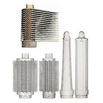 Kit de 5 accessoires pour lisseur Shark FlexStyle HD400 : brosse ronde volumisante améliorée, embouts pour cheveux longs et peigne tendeur.