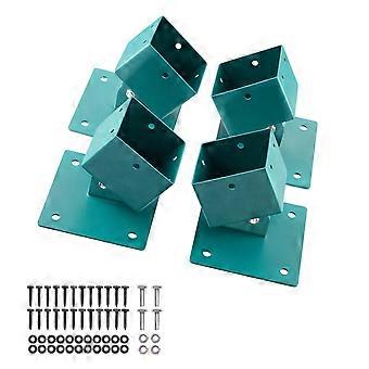 Staffe per altalena, confezione da 4 pezzi, robuste, per livellare l'altalena, adatte a pali da 4 x 4 pollici, intervallo di angolazione da 45 a 60 gradi.