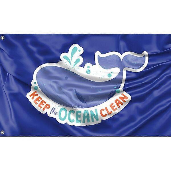 Keep The Ocean Clean Flag A3590