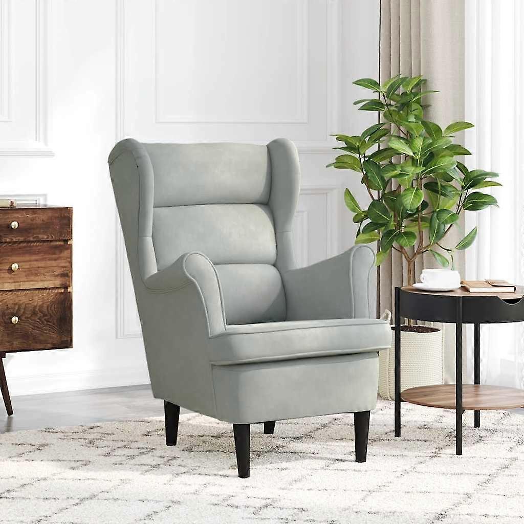 Sessel Hellgrau Samt, SKU: 324059