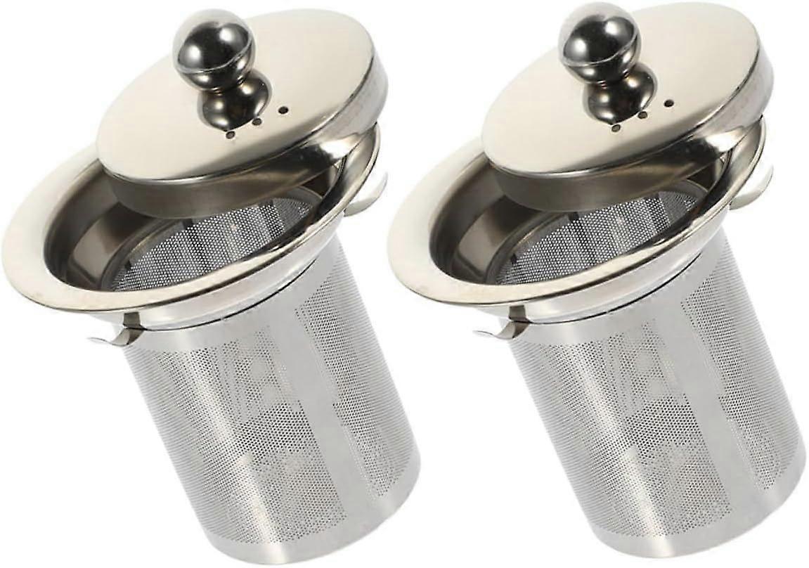2Pcs Replacement Temperature Resistant Steel Strainer Infuser Filter