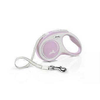New Comfort Medium Taped Retractable Dog Lead5m Rose Pink/White TL5384