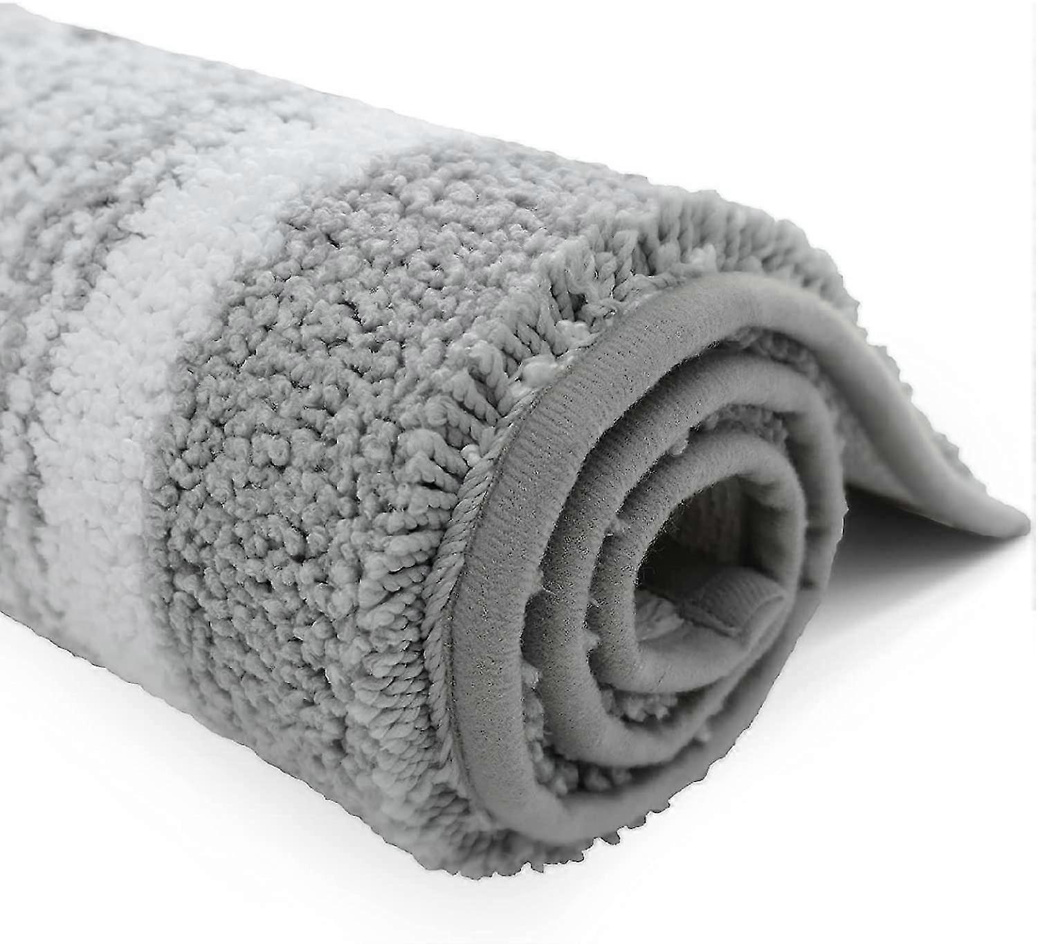 Wasserabsorbierende Duschmatte, langlebige Badematte (grau)