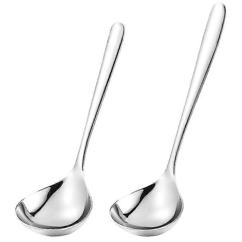 2pcs Kitchen Tableware, Stainless Steel Soup Spoon