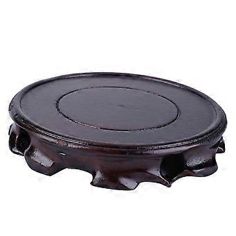 Fish Tank Round Base Paars Zand pot Steen Ornament Theepot Massief Hout Wierook Brander Base(#1)