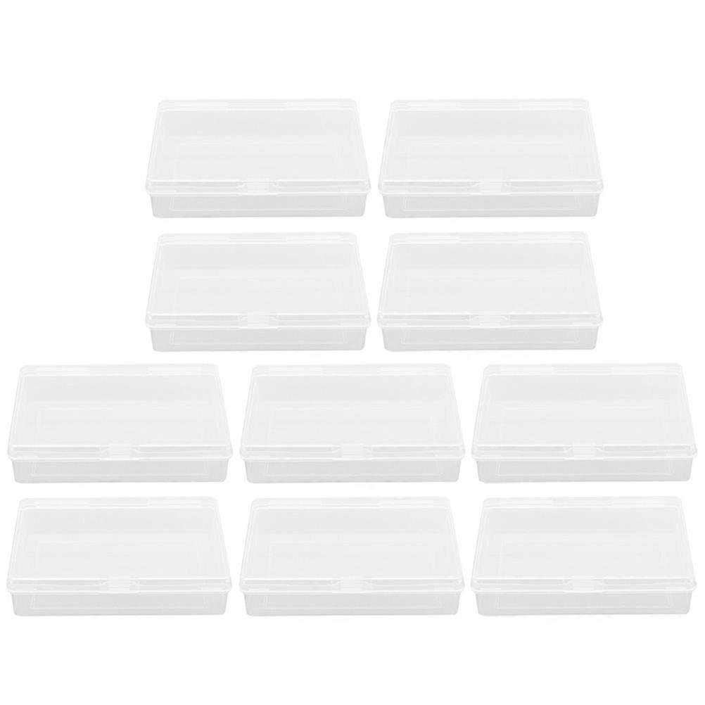 10Pcs Clear Cards Storage Boxes Plaything Game Cards Container Transparent Empty Cases