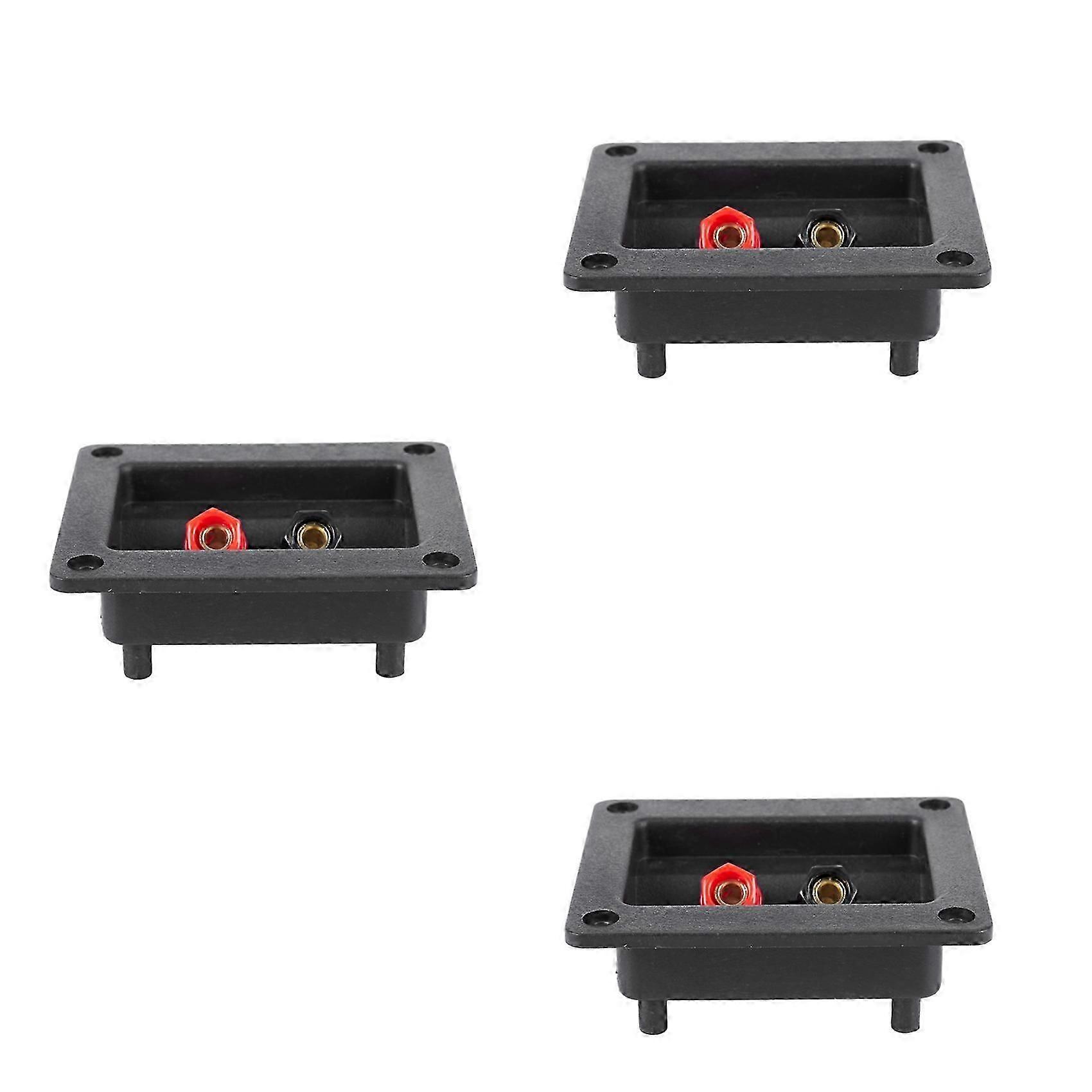 3pcs 90x78mm Square Binding Post Type Speaker Box Terminal Cup Wire Connector Board