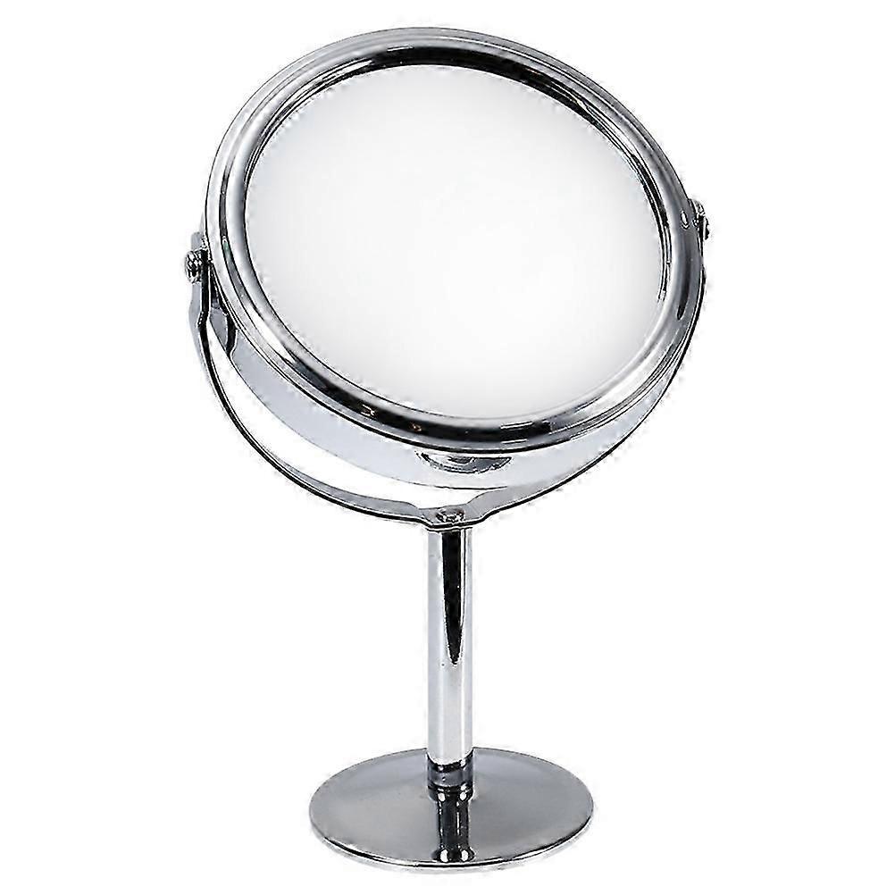 Round Double Sided Makeup Mirror | 3Pcs Desktop Rotation Silver