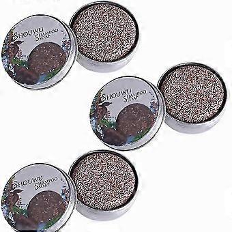 3PCS Cheveux Assombrissant Shampooing Barre Shampooing Assombrissant Savon Cheveux Shampooing Cheveux Gris Polygonum Inverse Polygonum