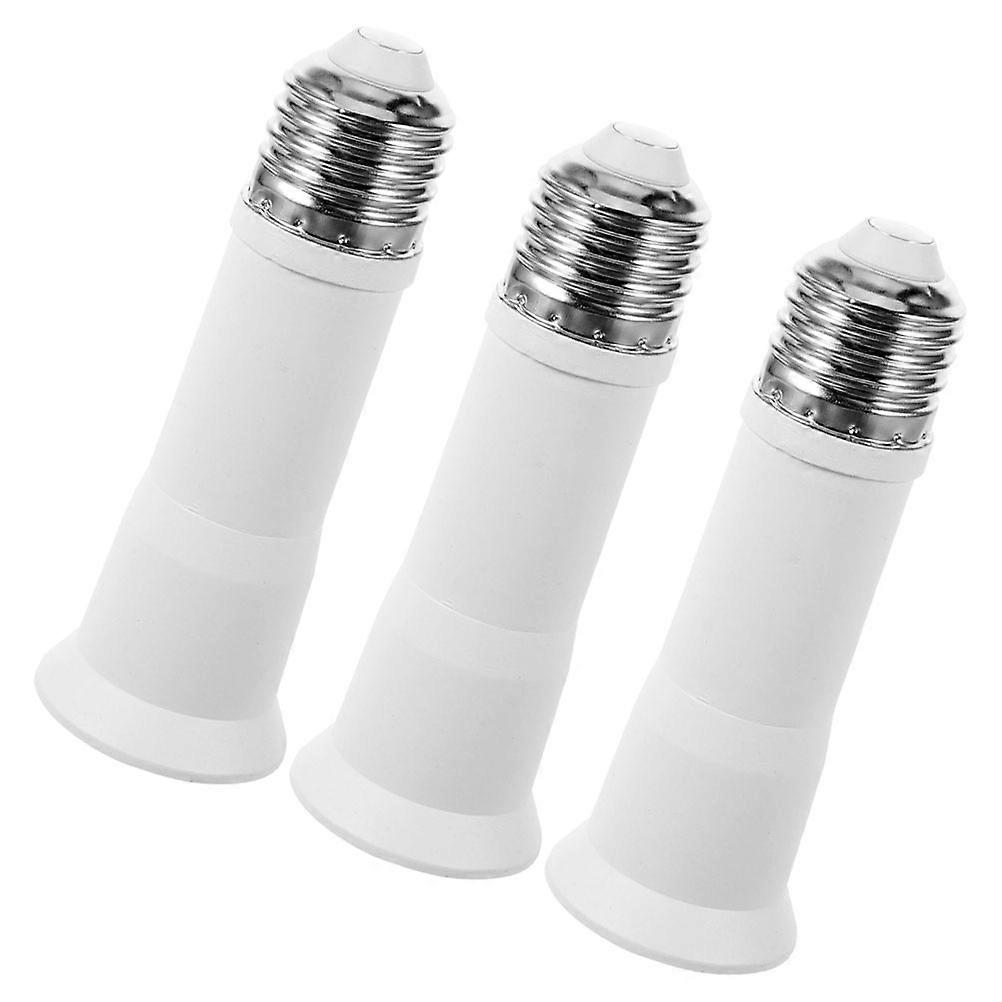 3pcs Light Plug Adapter Light Bulb Extension Socket E27 To E27 Light Bulb Base Socket