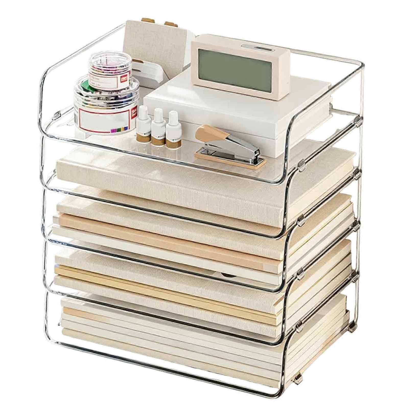 Acrylic File Holder for Documents and A4 Paper with Stackable Design
