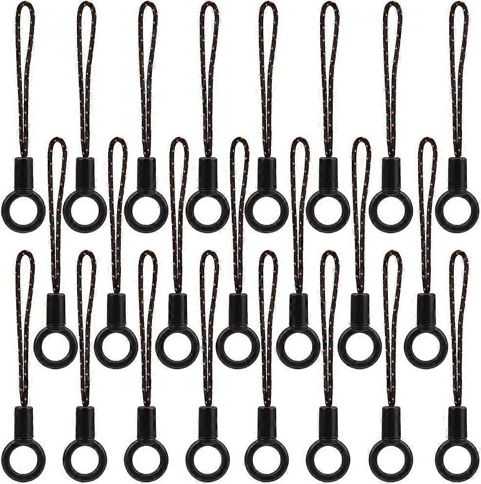 100pcs Nylon Cord Mobile Straps Black 6.7cm