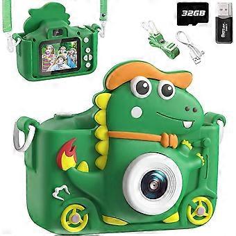 Toy Camera With 1080p Display, Dinosaur 32g Card, Perfect For Kids, Great Gift For Children!