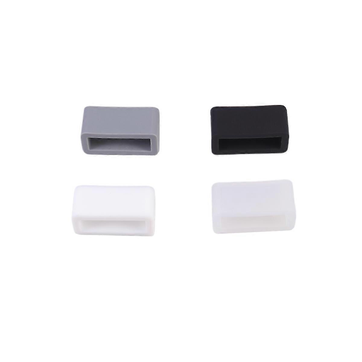 Watch Strap Buckle Silicone Bezel Activity Ring 4Pcs Assorted Colors Set
