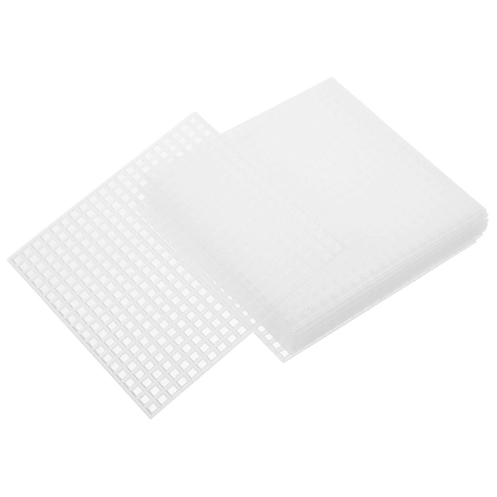 Plastic Sheets Yarn Crafting Mesh Sheets for DIY 20Pcs Durable White Plastic