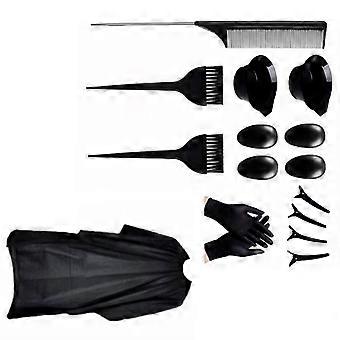 16x/Set Hair Dye Tools Hair Clips Hair Dye Coloring Kits Hair Dye Bowl Beauty Salons Tool Hair Brushes for Salons Multicolor