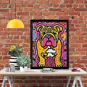 English Bulldog Street Pop Art Jigsaw Puzzle - Colorful Urban Style Artwork Puzzles SQZ485