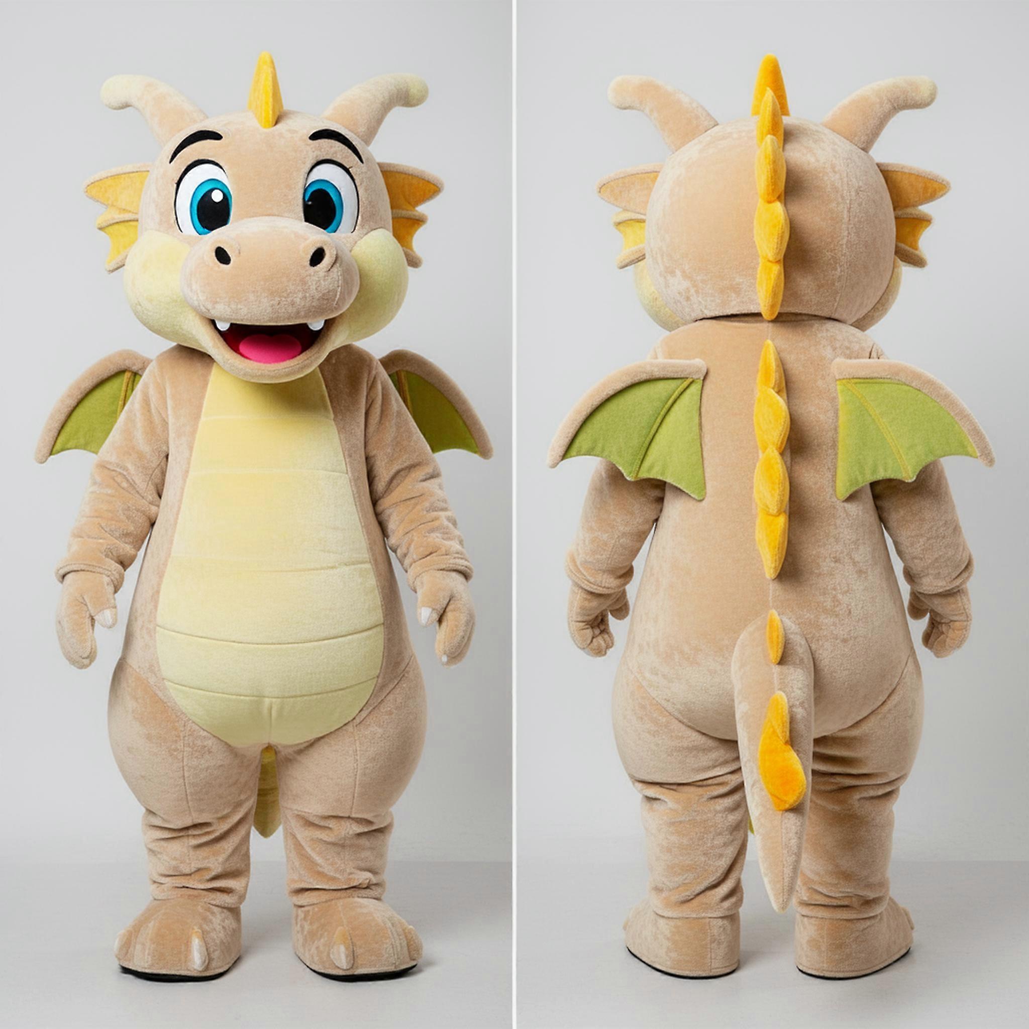 MASTICOT Beige Cuddly Dragon Mascot