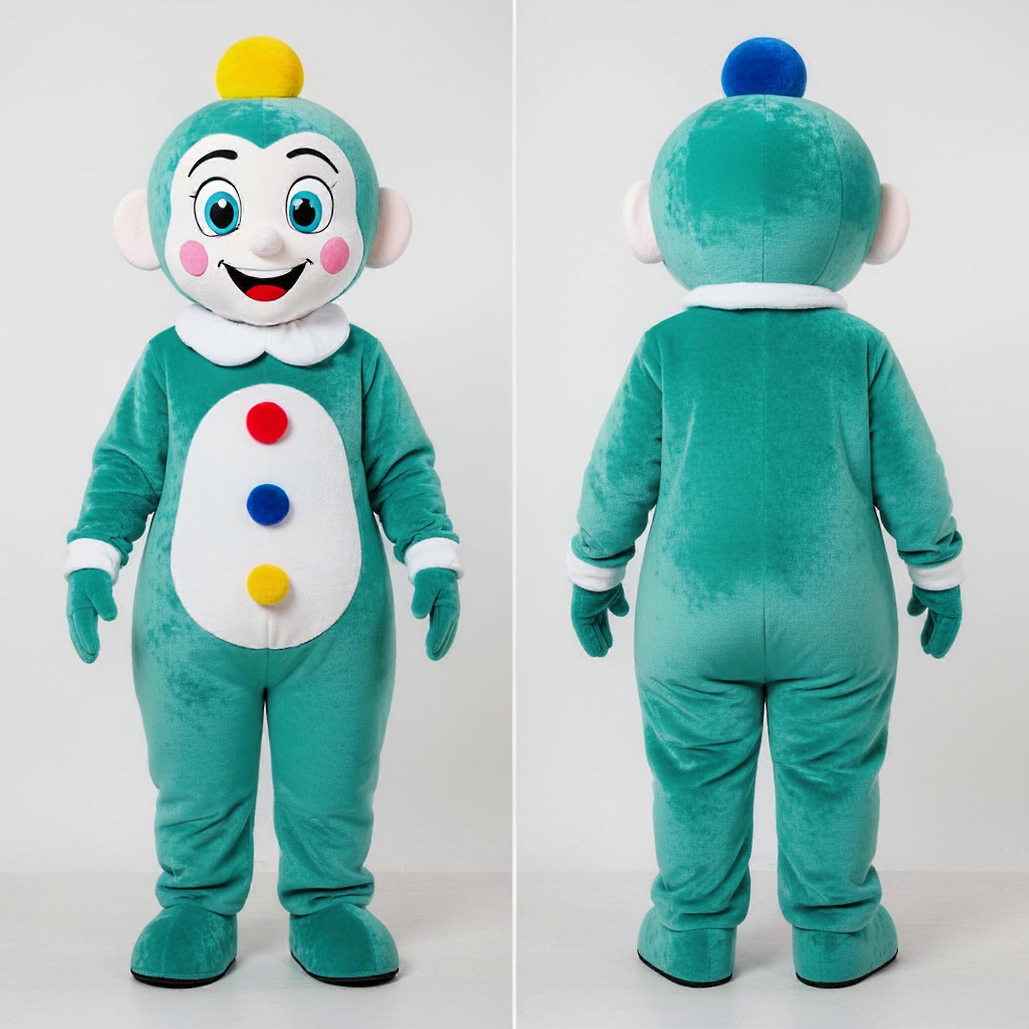 MASTICOT Teal Cartoon Mime Mascot