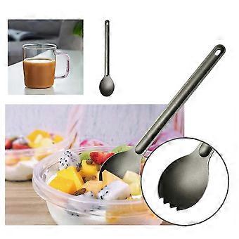 Titanium Long Handle Spoon Titanium Spork Cutlery Flatwares Camping Spoon Outdoor Spork compatible with Camping Backpacking Picnics